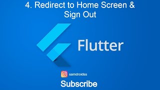 4.  Sign Out & Displaying Home Screen - Firebase - Flutter - FireStore (Coffee App)