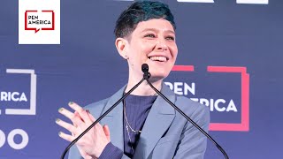 Asia Kate Dillon presents the PEN/Benenson Courage Award to Activist Jack Petocz