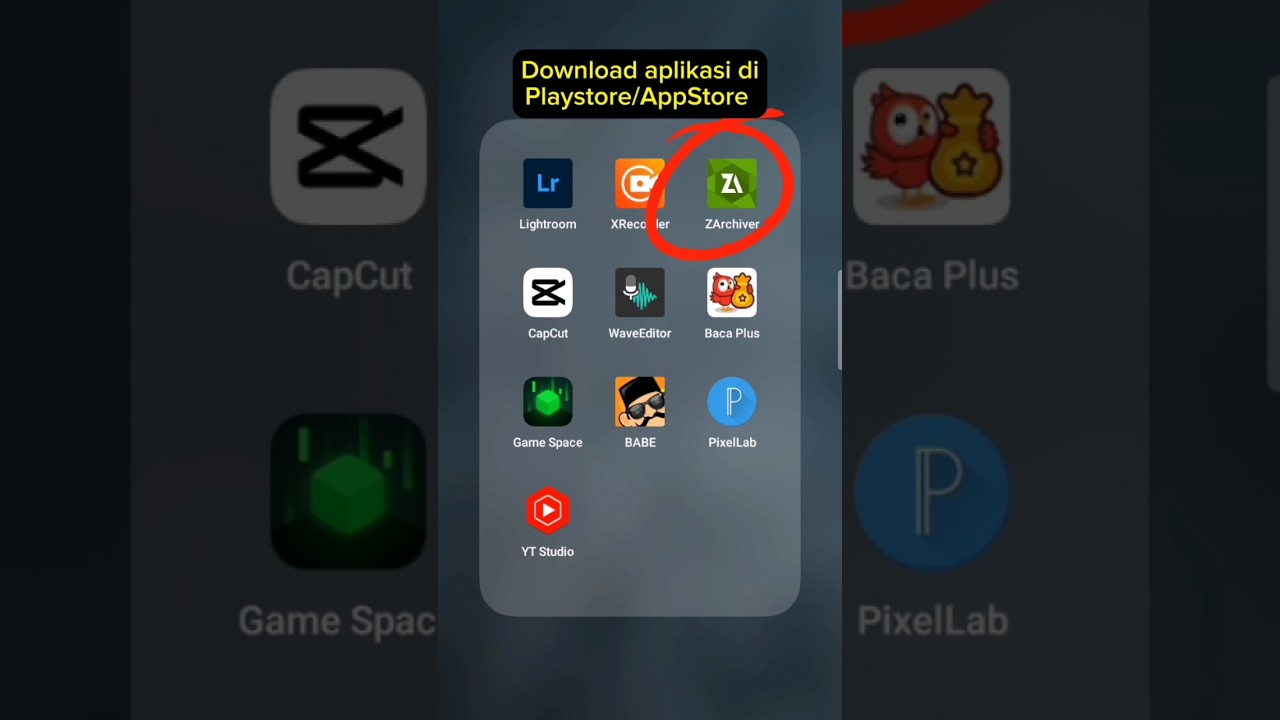 Cara ekstrak file ZIP dengan aplikasi ZArchiver dan file manager. #shorts
