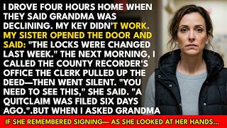 My Sister Forged Grandma's Signature to Steal Her House — Until the Judge Read the Medical Record...