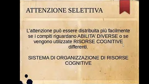 Quali sono i tipi di attenzione?