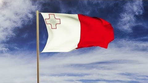 4K Malta flag waving in the wind. Green screen, alpha matte. Loopable animation Stock video