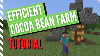 Updated COCOA BEAN Farm Tutorial for Minecraft (Semi-AUTOMATIC & Efficient)