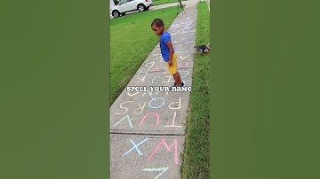 Sidewalk chalk obstacle course, #sidewalkchalk #summeractivities