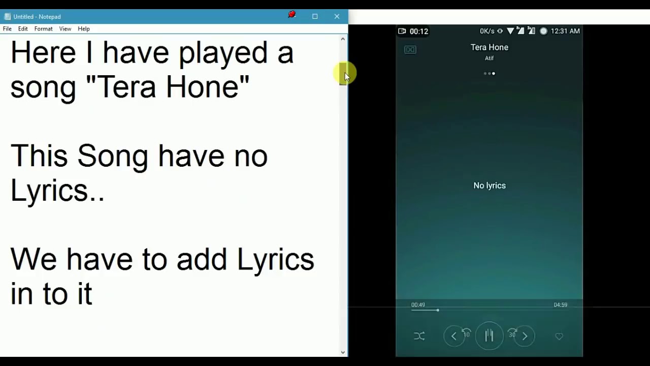 How to add or show Lyrics to Huawei Music Player YouTube