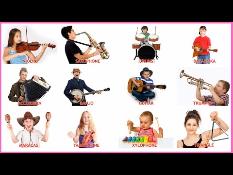 Learning about Musical Instruments  – Names and Sounds of Musical Instruments in English for Kids