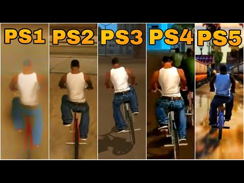 GTA SAN ANDREAS GRAFISCHE VERGELIJKING PS1 VS PS2 VS PS3 VS PS4 VS PS5 (INCLUSIEF CONCEPTEN)