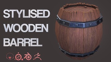 Stylised Wooden Barrel - Game Asset