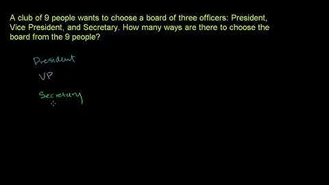 41. Ví dụ: Cách chọn cán bộ | Xác suất và tổ hợp | Giải tích cơ bản | Khan Academy