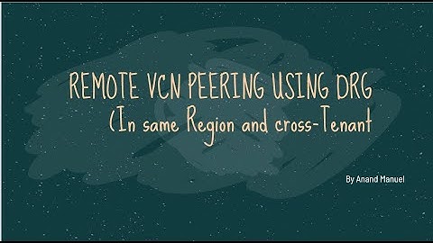 Remote Peering Gateway using DRG