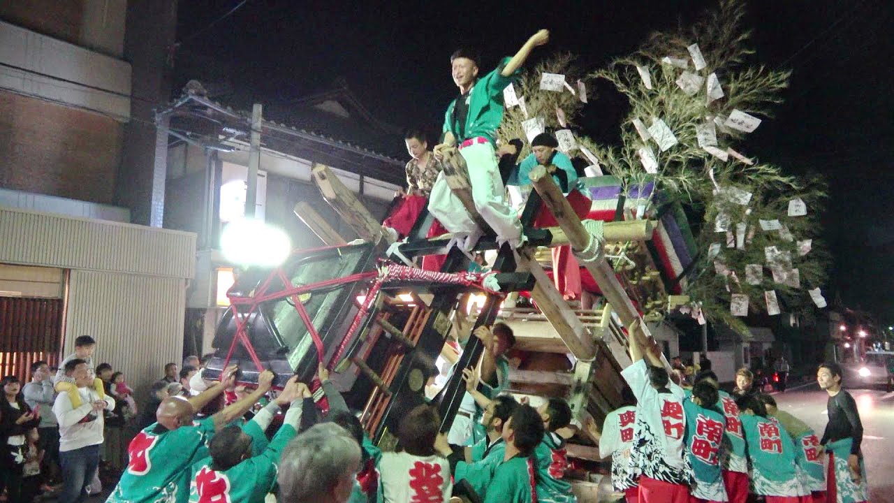令和元年 大畠 海神社秋祭り 御神輿/千歳楽(太鼓台) がみ合わせ 岡山県倉敷市