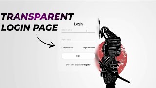 Transparent Login form Using HTML & CSS | #coding #htmlcss