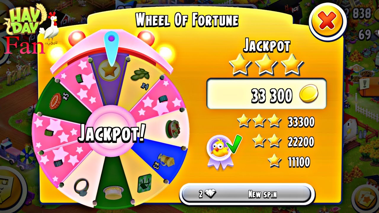 Jackpot Wheel Of Fortune Hay Day YouTube