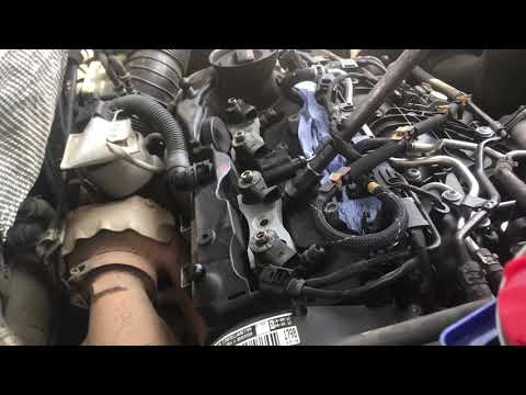 Демонтаж топливных форсунок на Volkswagen Tiguan
