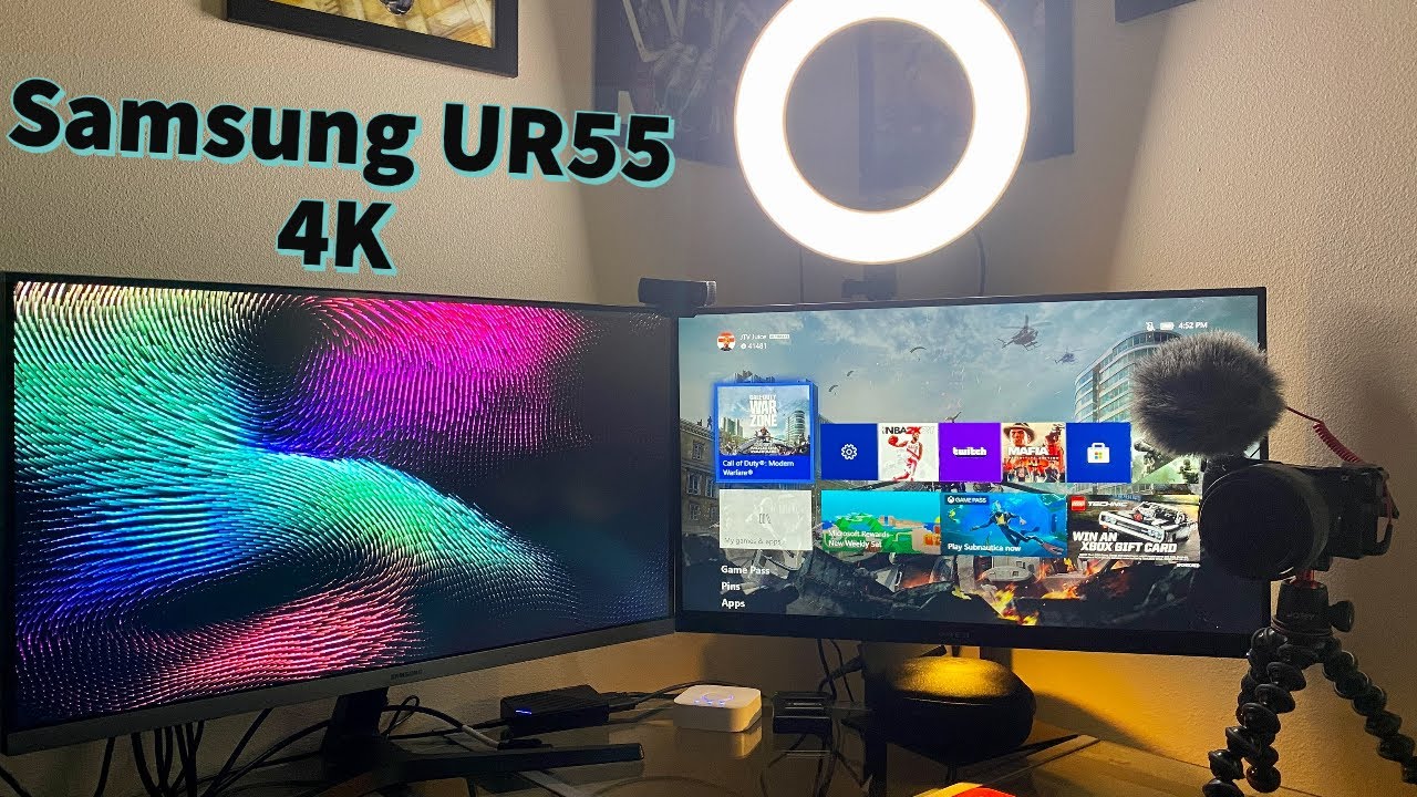 Samsung UR55 4k Monitor Unboxing for Streaming Set Up YouTube