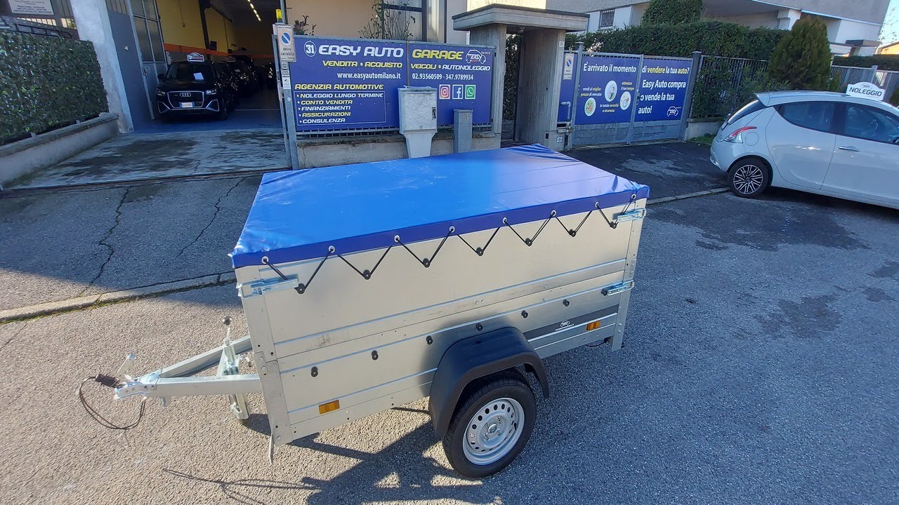 Carrello Rimorchio Temared ECO 2010 KIPP con Sovrasponde e Telone PVC