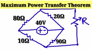 Network Analysis Lecture -31/ Maximum Power Transfer Theorem Solved Example