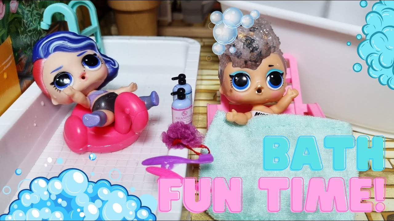 Bath fun time! LOL Suprise doll - water fun - Barbie - Elsa & Anna ...