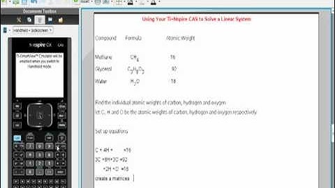 Ti-Nspire CAS Solving Linear Systems Matrices