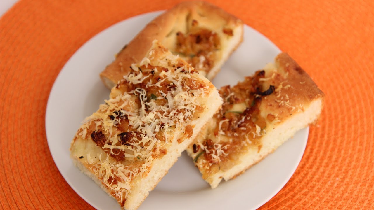 Caramelized Onion Focaccia Recipe - Laura Vitale - Laura in the Kitchen Episode 531