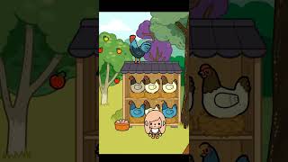 The Hen Lays Rainnbow Diamond 💎🥚😭#tocaboca #tocalifeworld #fyp #tocalifestory #shorts