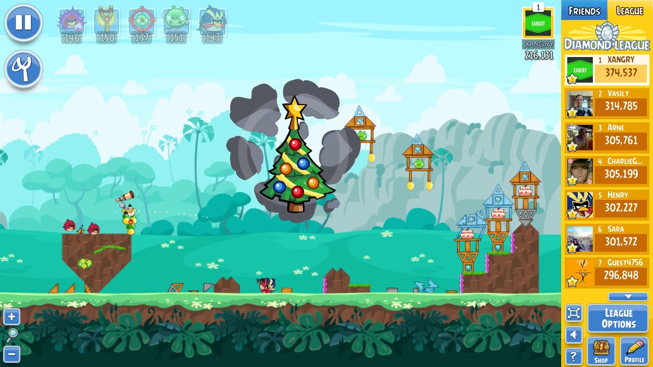 Angry Birds Friends Tournament 304-C Level 6 POWER UP Walkthrough