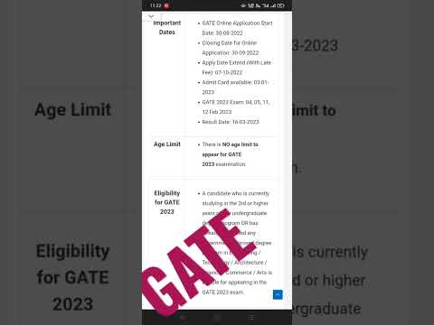 Video Application Form GATE 2023 #shorts - YouTube