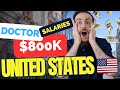 How much money do doctors in usa make  physician and resident salaries in usa