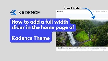 Kadence WordPress Theme -  How to Add a Free Slider on Any Page