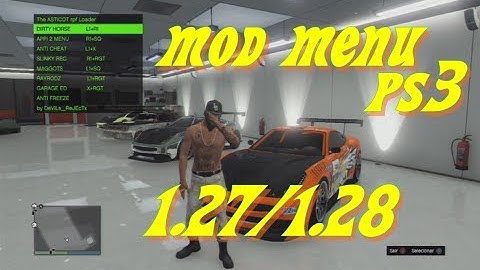 MOD MENU GTA V PS3 1.27/1.28 DEX/CEX BLES/BLUS +DOWNLOAD