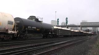 BNSF 4485 with a Pair of CN's w Canon HF11