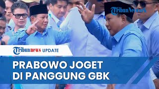 Diiringi Musik 'Oke Gas', Prabowo Subianto Joget Gemoy di Atas Panggung Kampanye Akbar di GBK