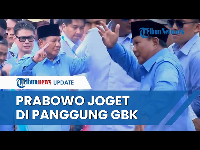 Diiringi Musik 'Oke Gas', Prabowo Subianto Joget Gemoy di Atas Panggung Kampanye Akbar di GBK class=
