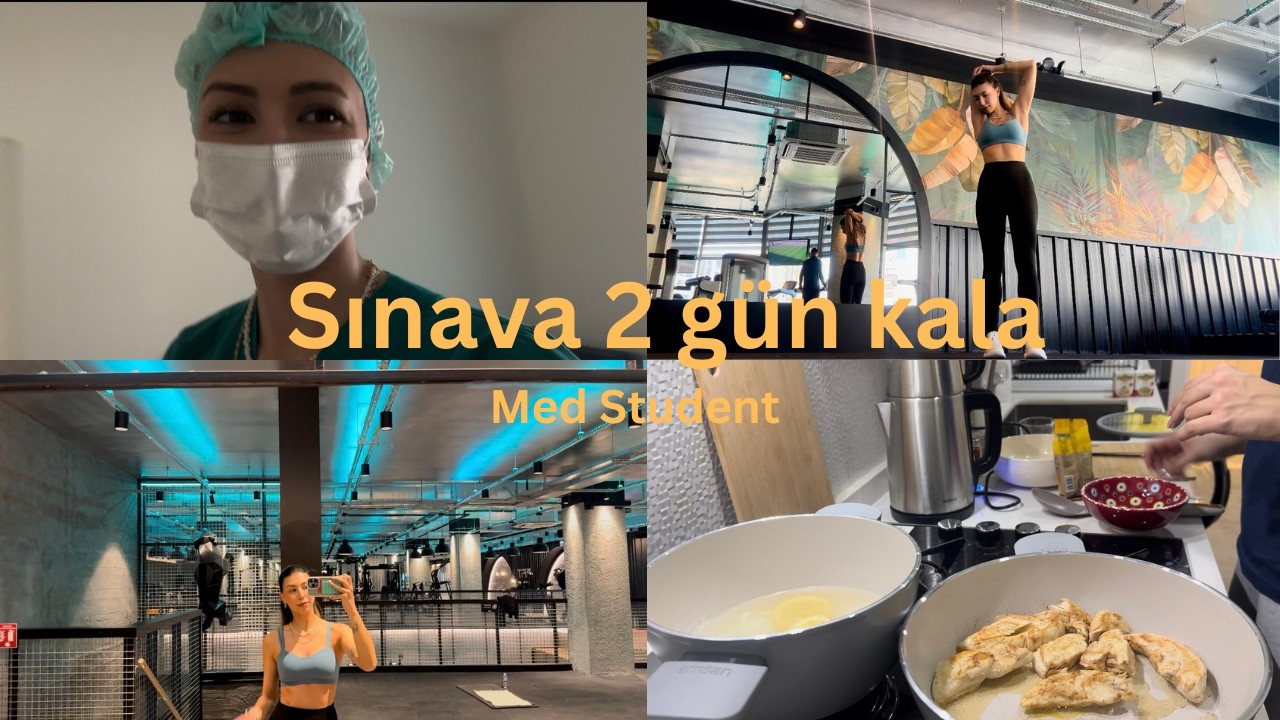 Tıp Fakültesi Sınavına 2 Gün Kala I Gerçekçi Vlog (spor, ders, hayat)