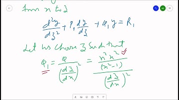 TRANSFORMATION OF THE EQUATION BY CHANGING THE INDEPENDENT VARIABLE (LECTURE-3)