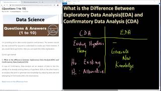 Question 1 -  Differentiate between Confirmatory and Exploratory Data Analysis
