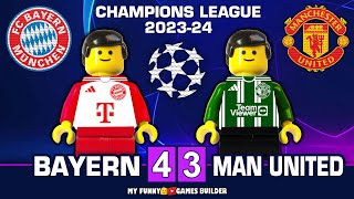 Bayern vs Manchester United 4-3 • Champions League 2023/24 • Onana Mistake and Goals Lego Football