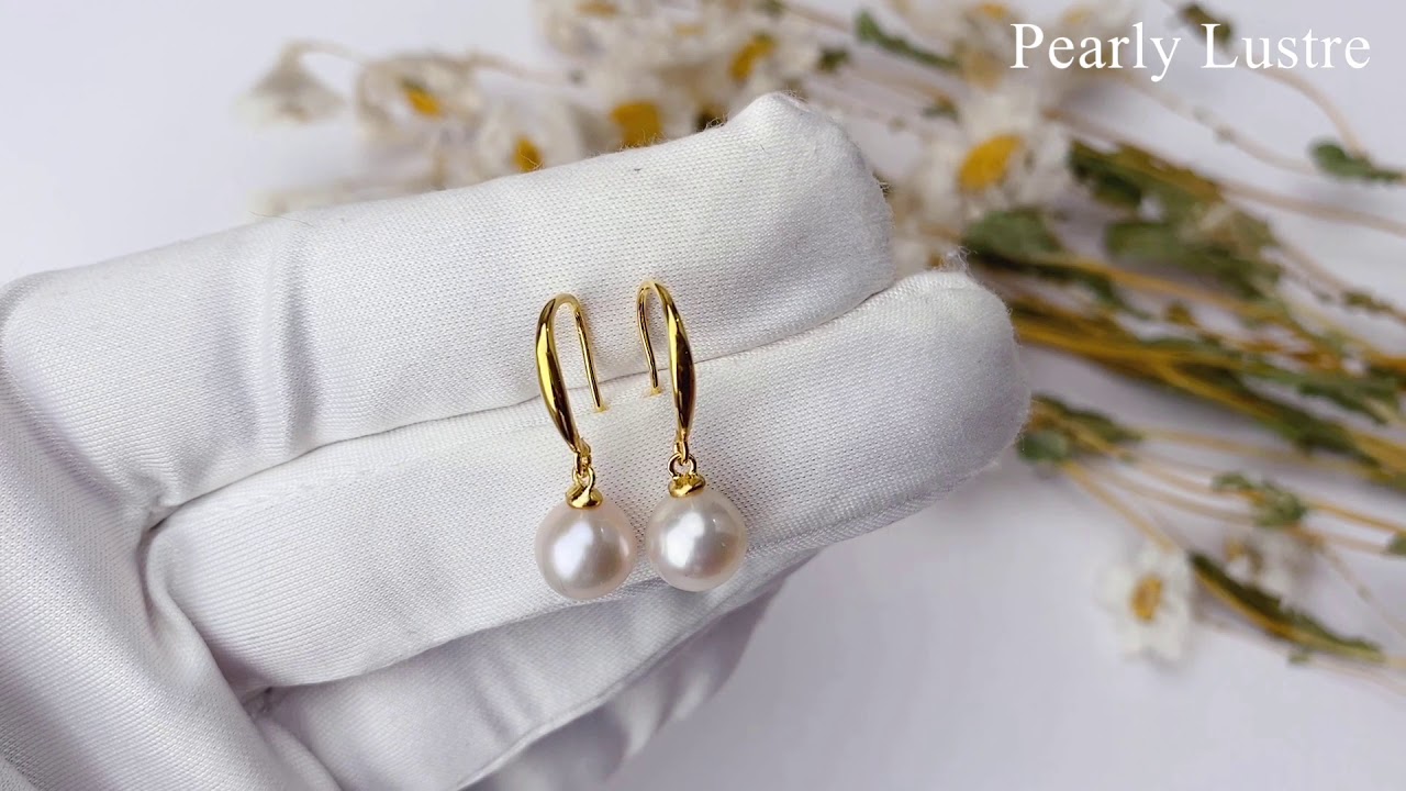 Pearly Lustre Elegant Freshwater Pearl Earrings WE00037 Classic Pearl Earrings