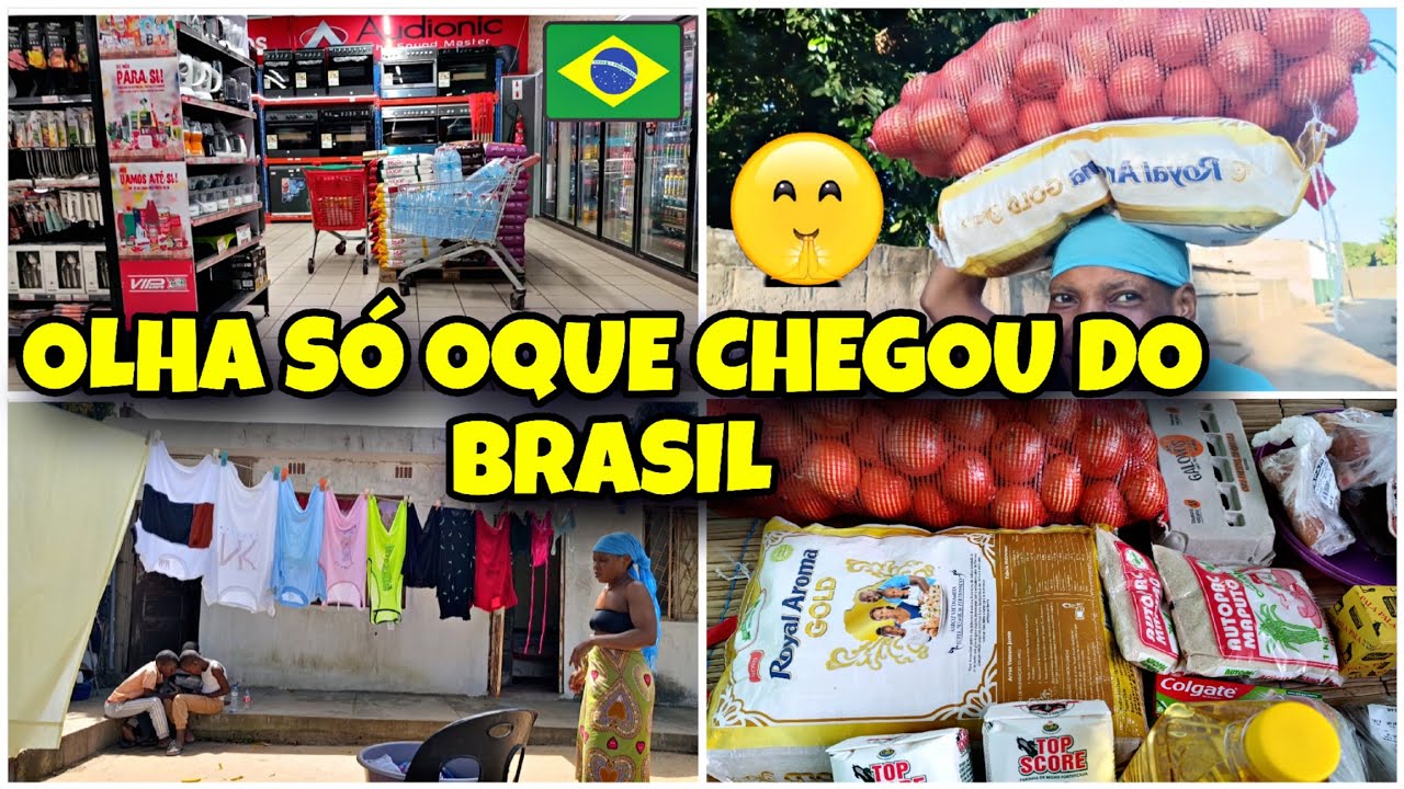 OLHA OQUE CHEGOU DO BRASIL GRATIDÃO MOÇAMBIQUE ÀFRICA MOSTREI TUDO 