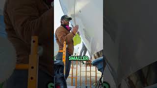 Buffing your hull : Do smaller sections #boatcleaning