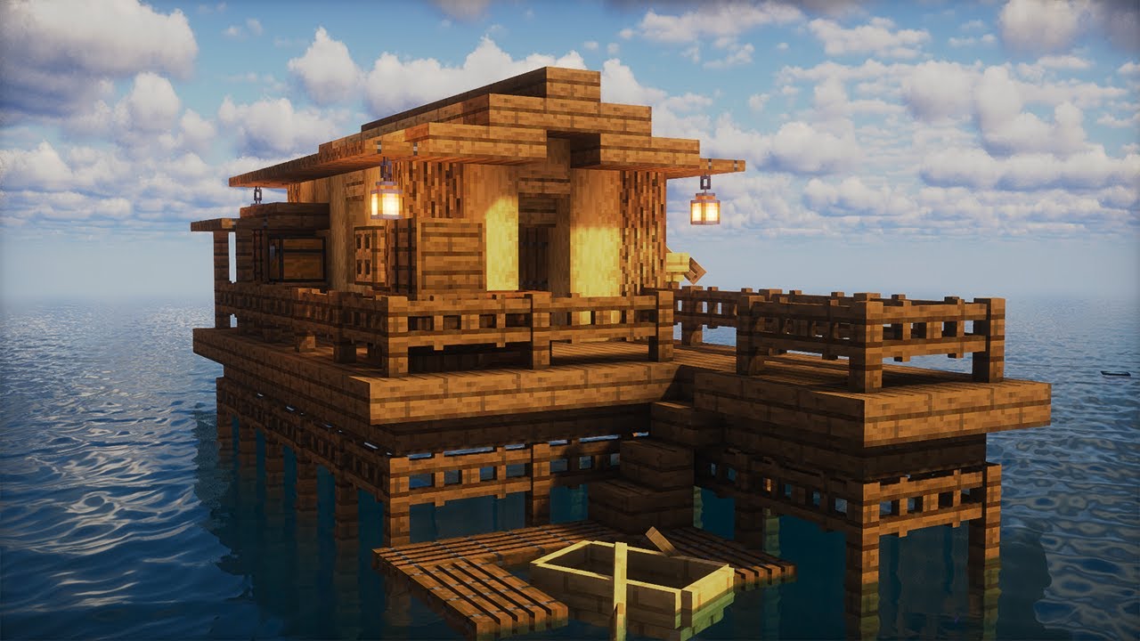 House on water Minecraft (tutorial) - YouTube