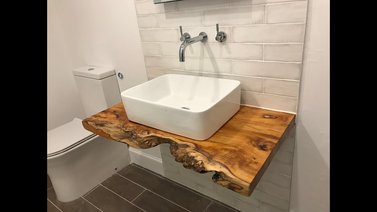 Oak Floating Shelf for Bathroom Sink – Everything Bathroom