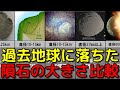 歴代で地球に衝突した隕石の大きさを比較してみた!