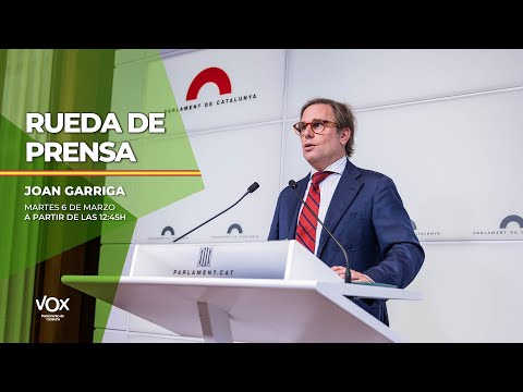 🔴 DIRECTO | Rueda de prensa de Joan Garriga