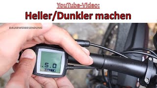 Helligkeit verändern - E-Bike Anzeige heller/dunkler - Bosch Purion Display Ebike