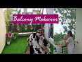 #Balcony Garden #Makeover idea #artificial grass #Balcony design #Balcony garden arrangement