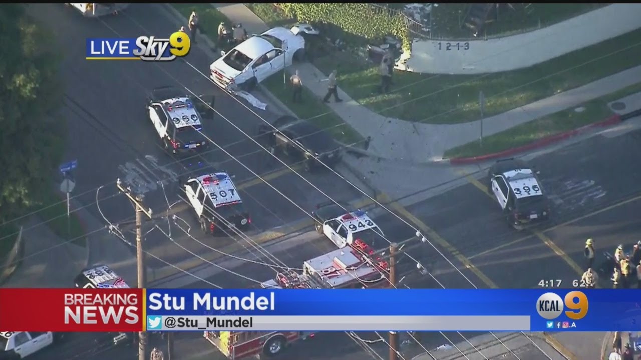 Pursuit Of Armed, Dangerous Suspect Ends In Crash In La Puente YouTube