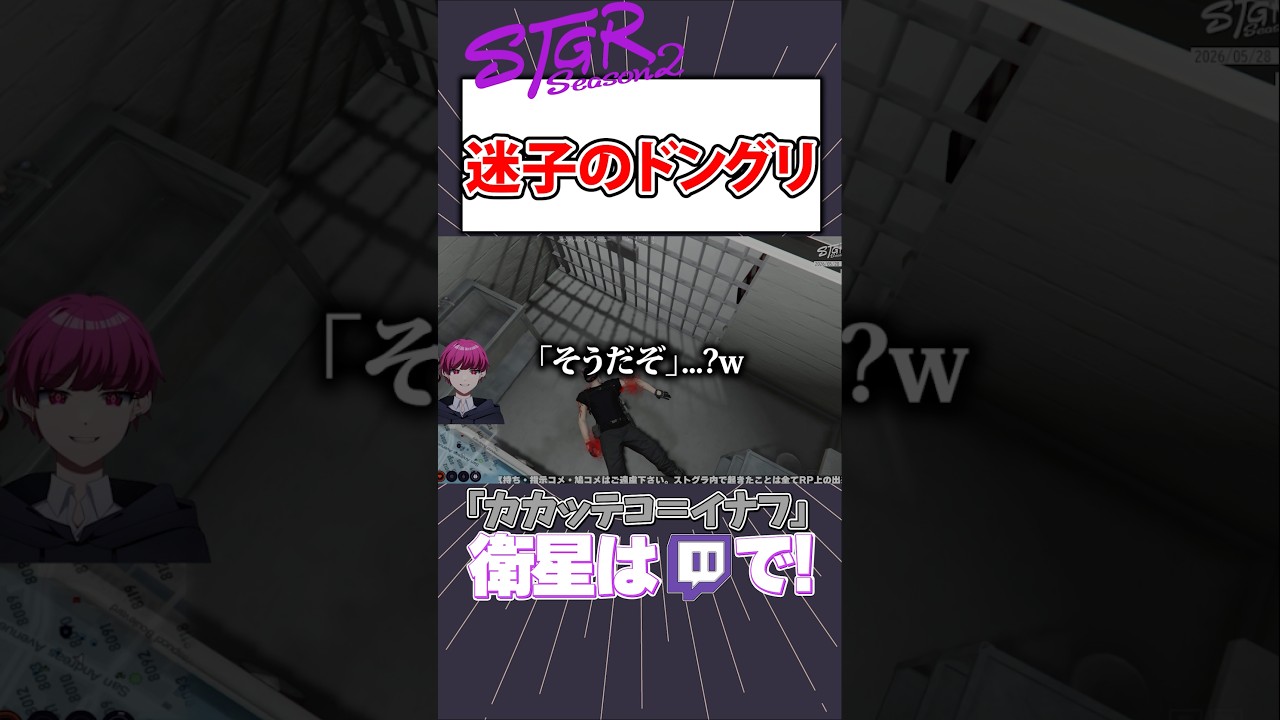 【ストグラ】迷子のドングリさんに困惑する一同【カカッテコ=イナフ/ジョンドングリ/いなふだよ】#shorts