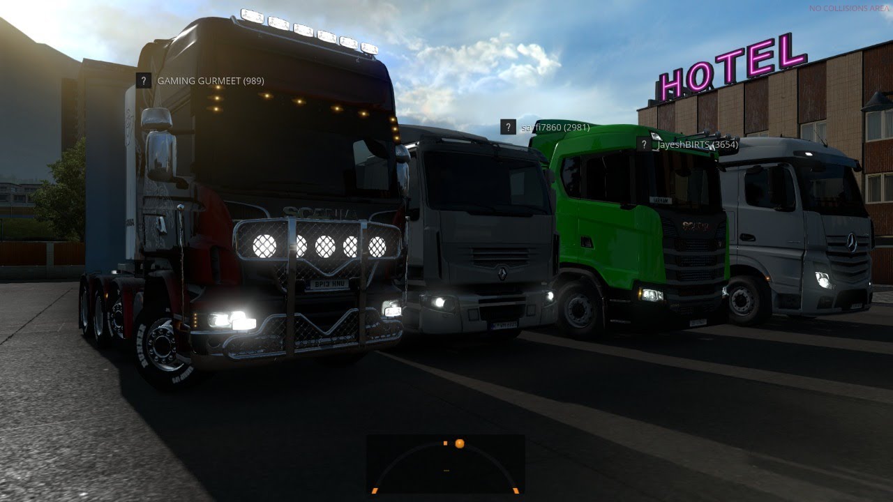 ETS2 Multiplayer Live with Jayesh B, Gaming Gurmeet, Saurabh S and GameFoodie