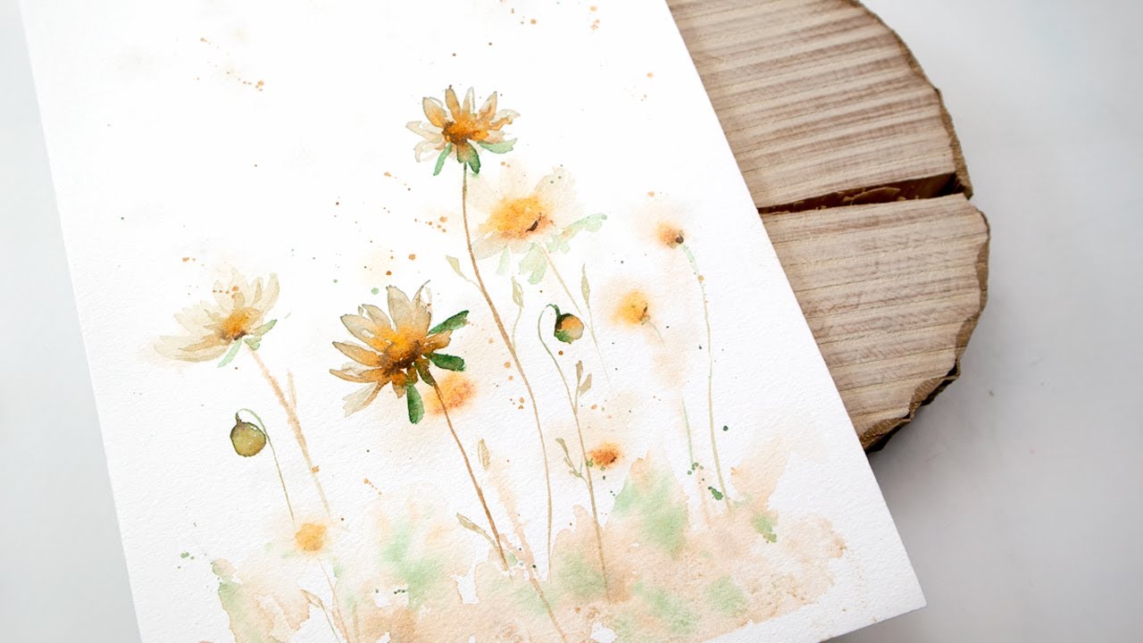 Watercolor FLOWERS LOOSE painting tutorial of wildflowers YouTube